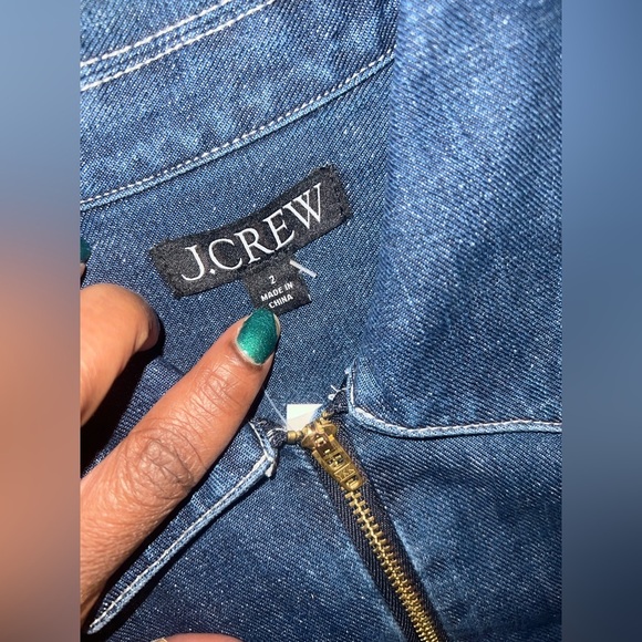 NWT 100% Cotton J.Crew Denim Midi Dress size 2 - Picture 9 of 13